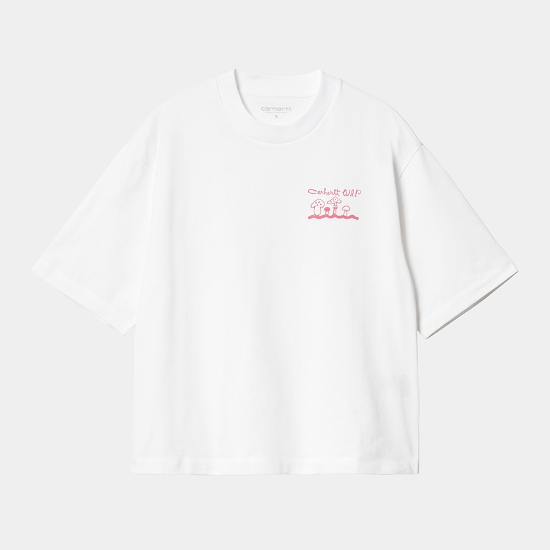 White Women Carhartt Kainosho T-Shirt | MLH-198620