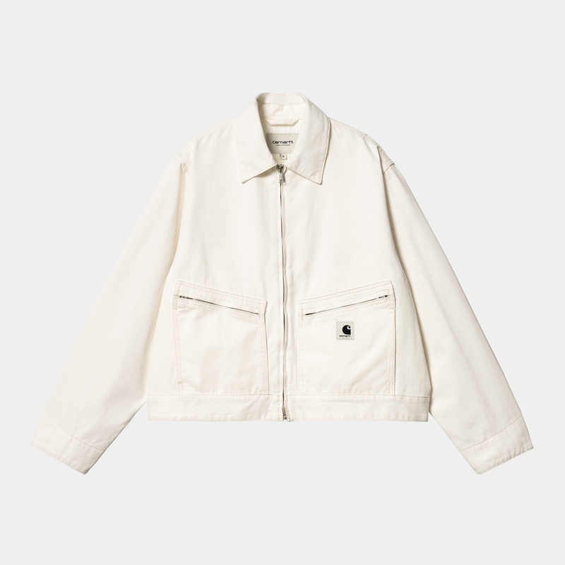 White Women Carhartt Norris Jackets | FHT-192756