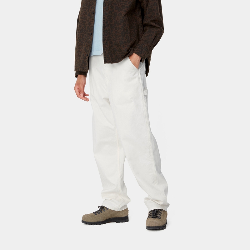 White Women Carhartt Norris Single Knee Pants | RWQ-302469