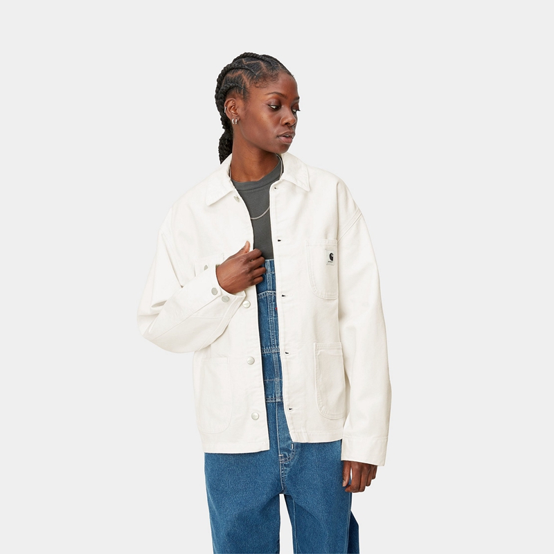 White Women Carhartt OG Michigan Coats | KPA-873941