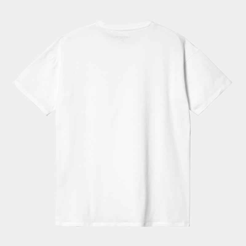 White Women Carhartt Pocket T-Shirt | VBC-587693