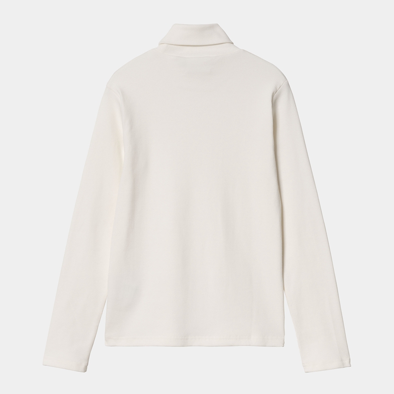 White Women Carhartt Signature Mockneck T-Shirt | EUP-157390