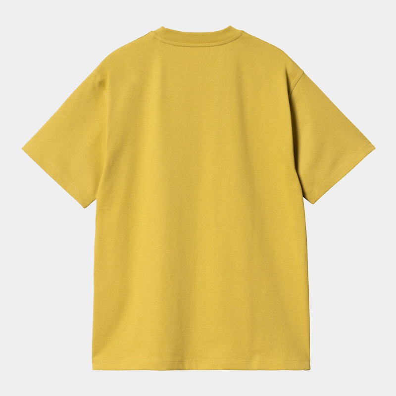 Yellow Women Carhartt American Script T-Shirt | NYS-863420