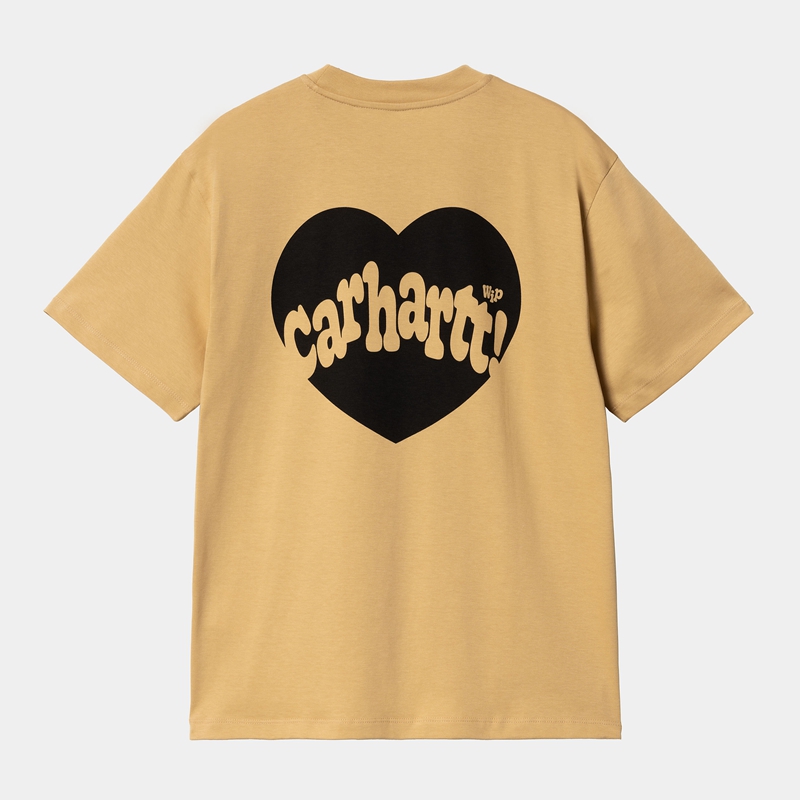 Yellow Women Carhartt Amour T-Shirt | YRA-320857